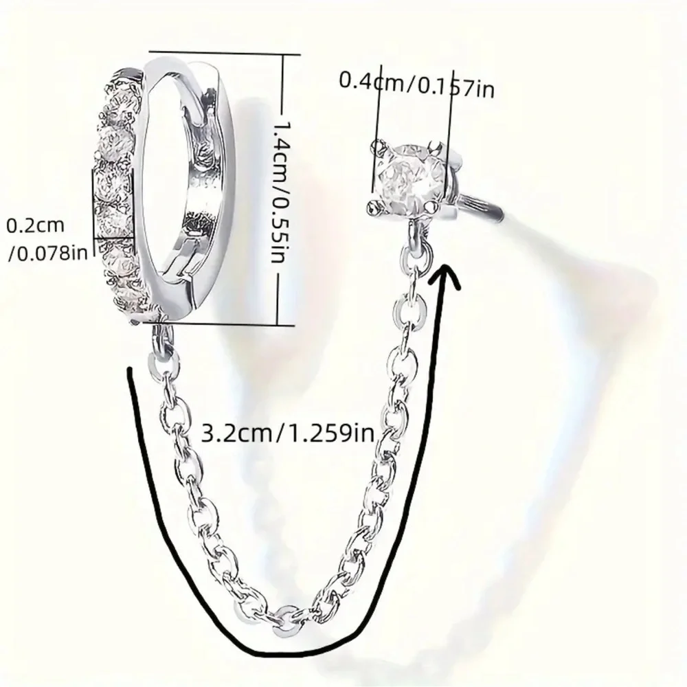 Chiefs Game Jewelry, Gold Chain Earring 1pc